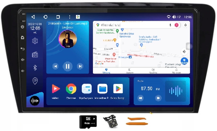 Android Rádio Navigácia M8120 Qled Carplay Lte Gps Škoda Octavia 3 13-19