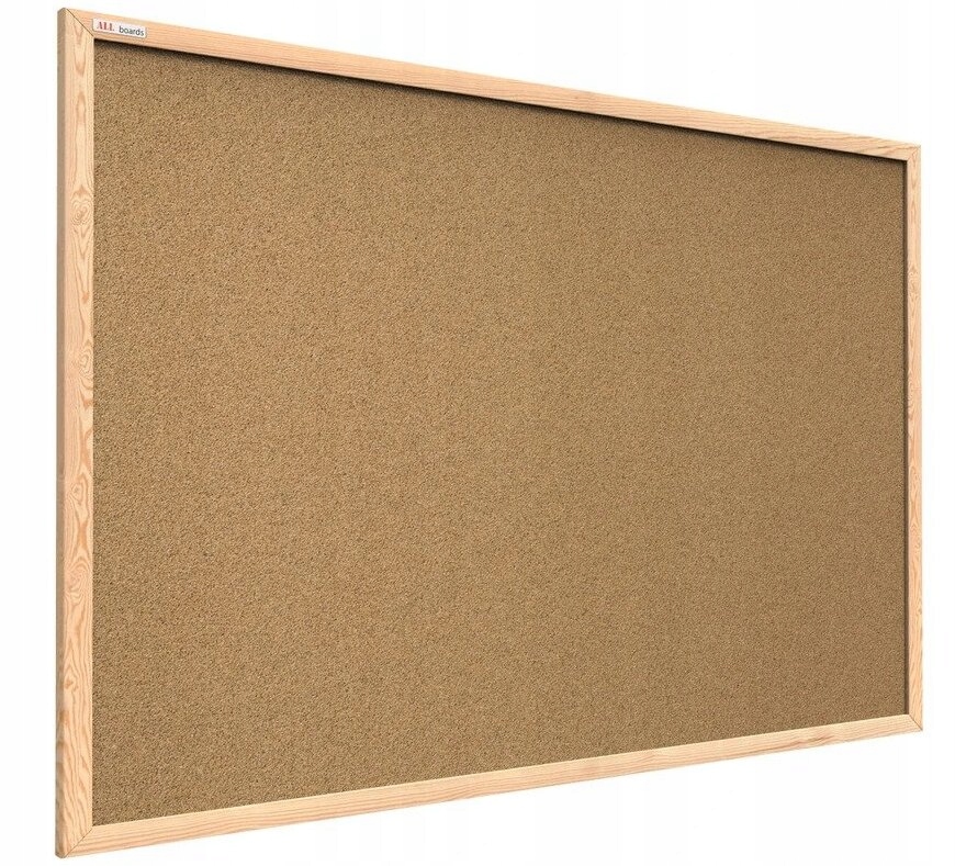 

Tablica korkowa 80x50cm drewniana rama pinezki