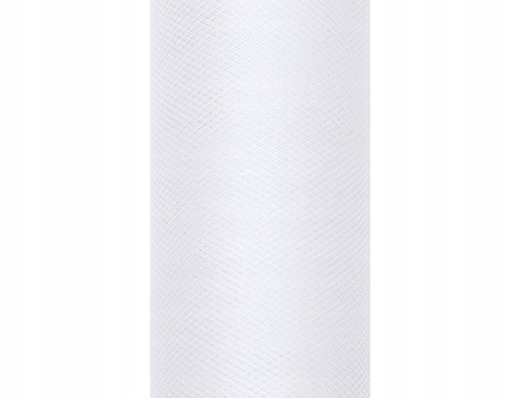 

Tiul Gładki Na Szpulce 80 cm x 9 m Biały Biel Ślub