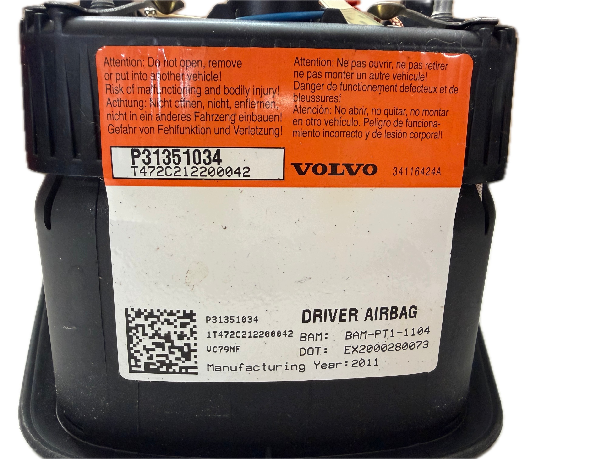 airbag airbag VOLVO V60 e 31351034
