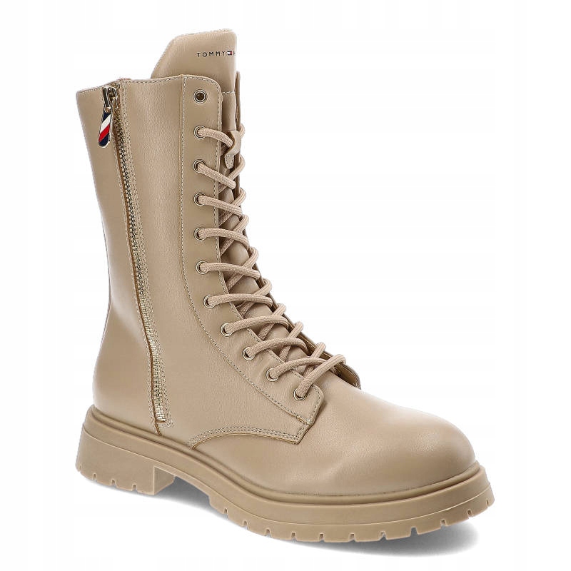 Béžové Kotníkové Boty Tommy Hilfiger Módní dámské boty