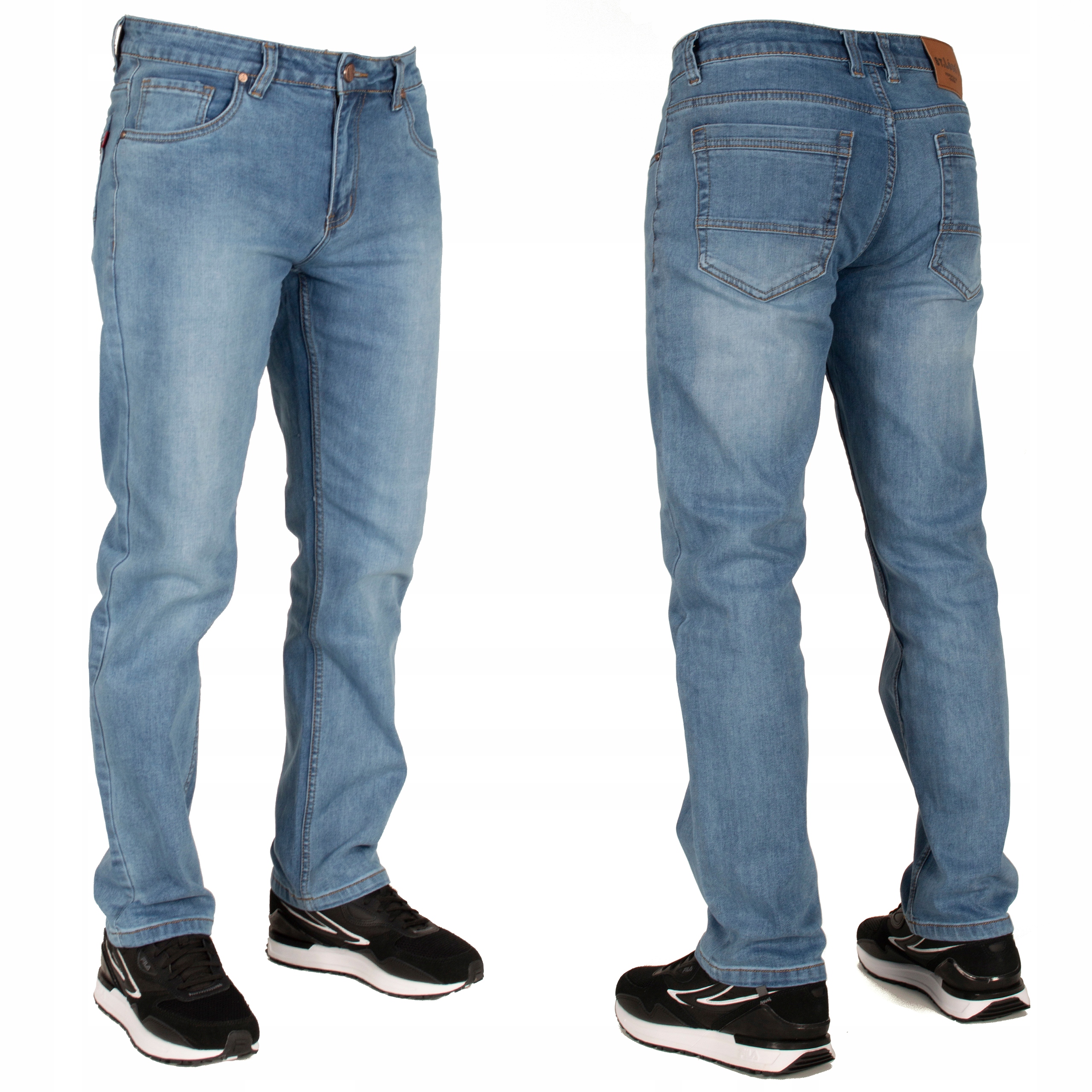 Spodnie męskie jeans W:38 102 CM L:30 niebieskie proste