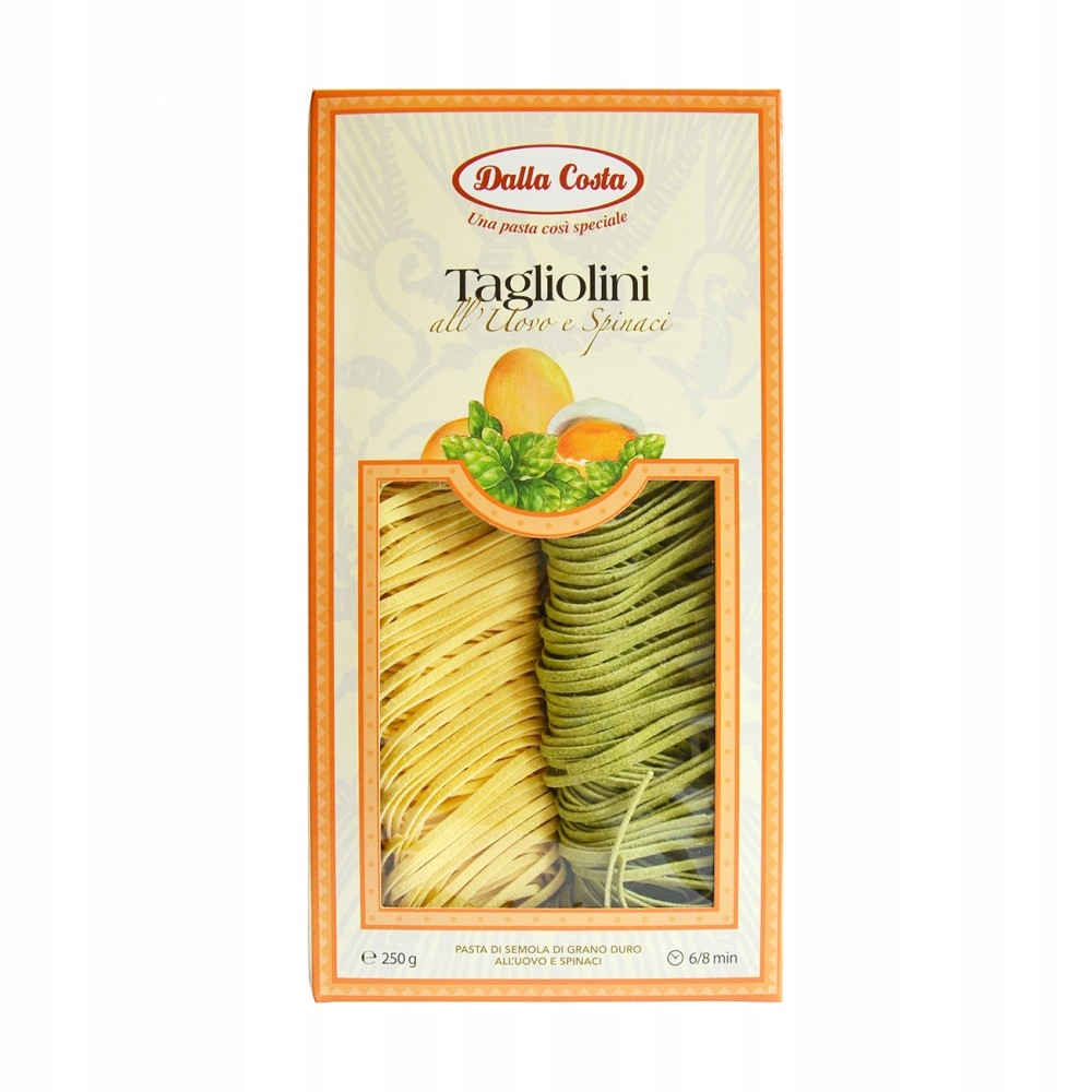 5 x Těstoviny Tagliolini all Uovo e Spinaci 250 g Dalla Costa