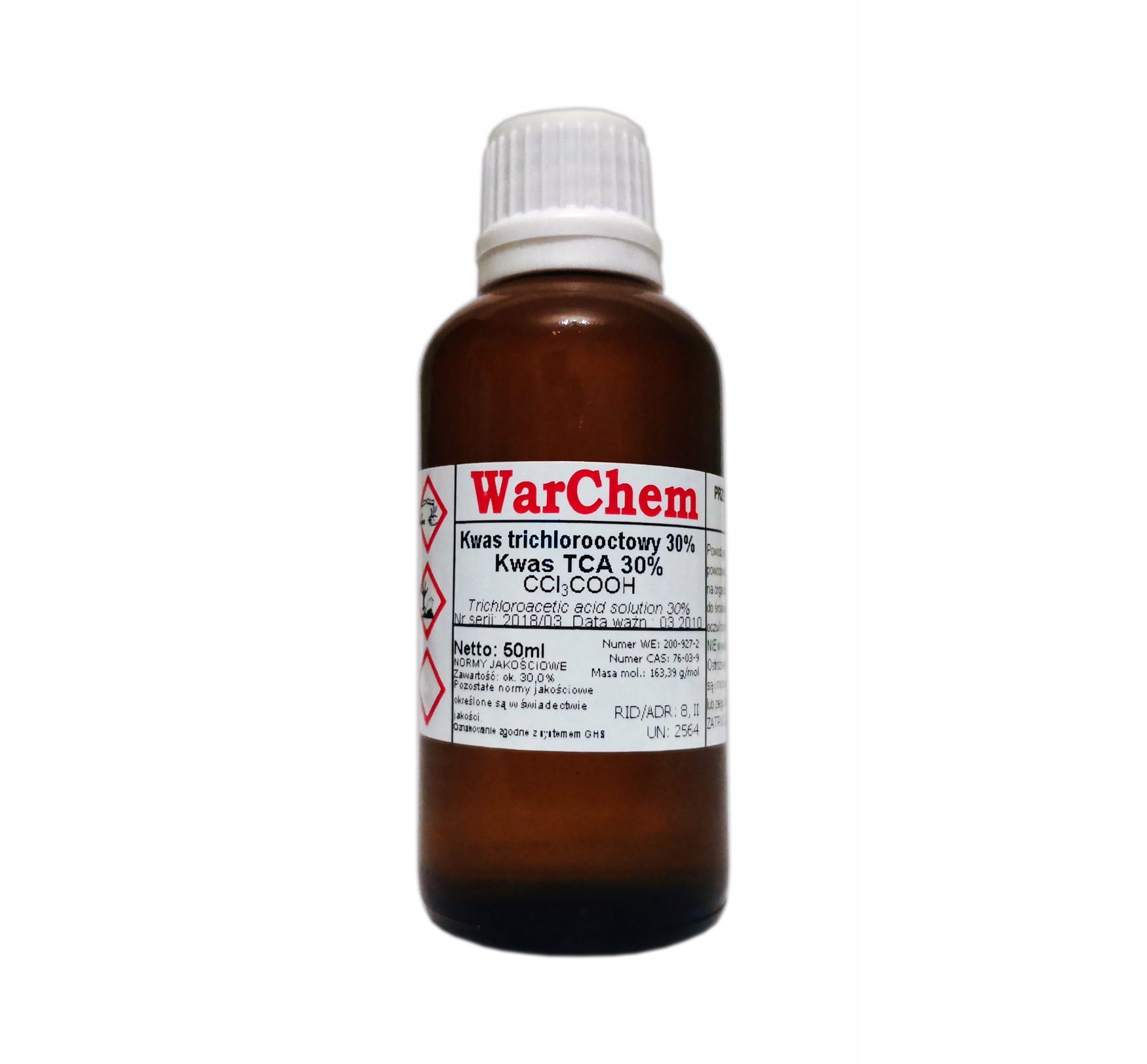 

Kwas Trójchlorooctowy 30% (tca) czysty 50ml