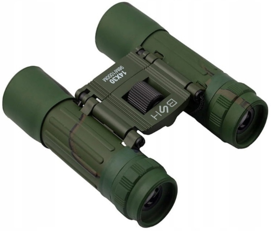 Mała Wojskowa Lornetka Kieszonkowa Myśliwska Bsh 14x30 LR-109 Zielona