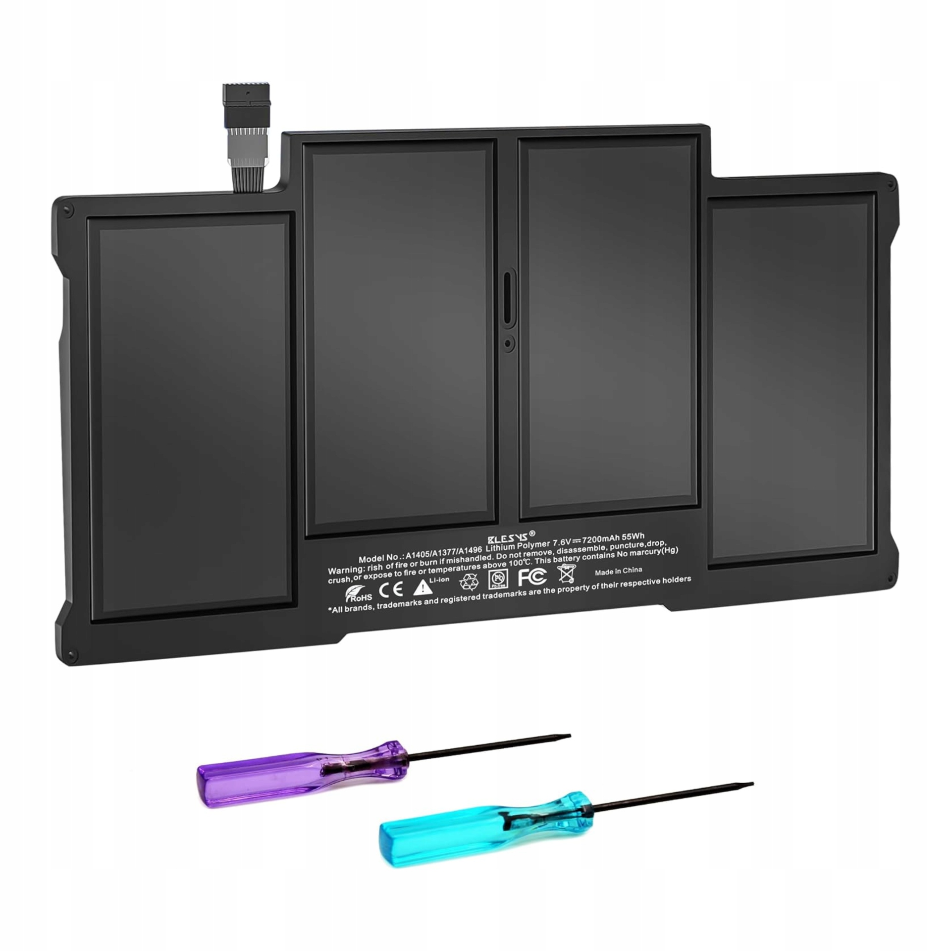 Baterie pro MacBook Air 7200 mAh 7.6 V A1405 A1377 A1496 Náhrada Blesys