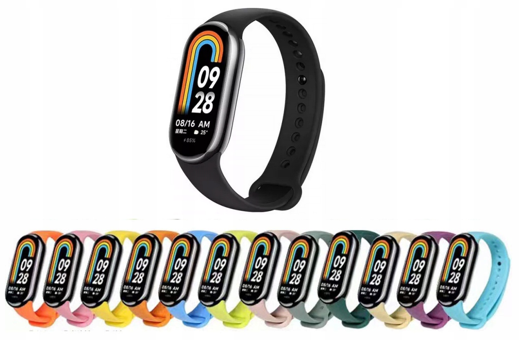 Smartwatch Xiaomi Mi Band 8+ 2 kolorowe opaski
