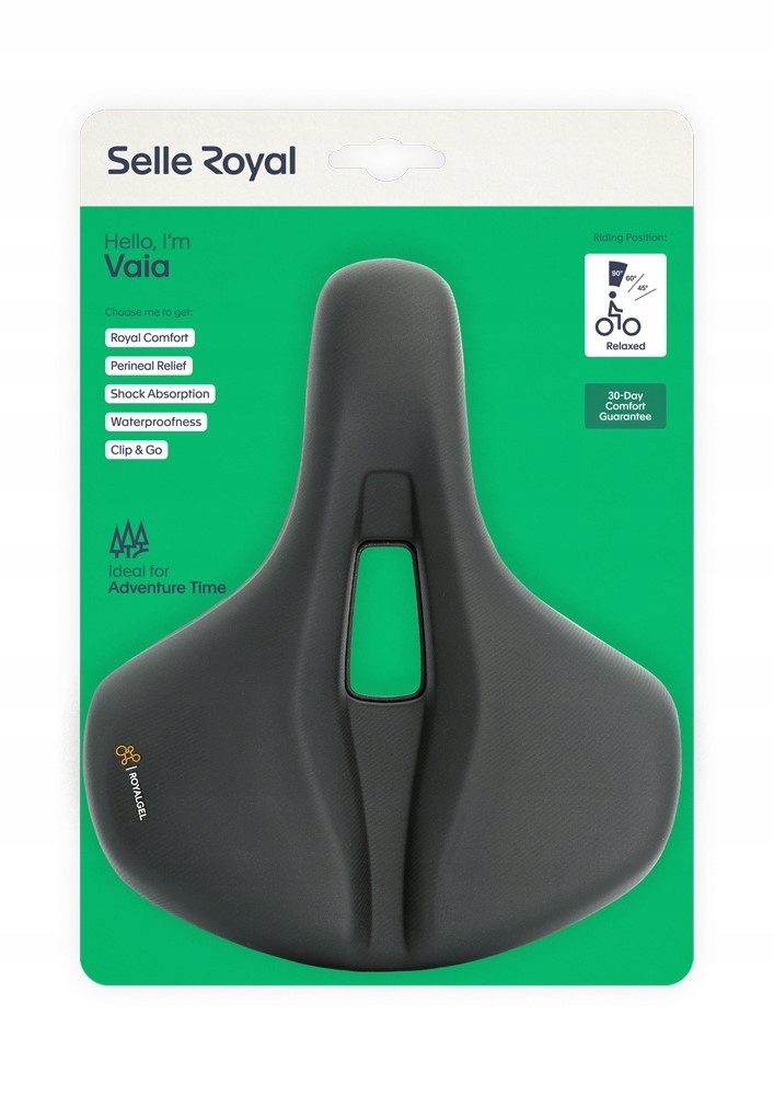 Siodło Selleroyal Vaia Relaxed 90st. żelowe elastomery ergonomiczny kanał
