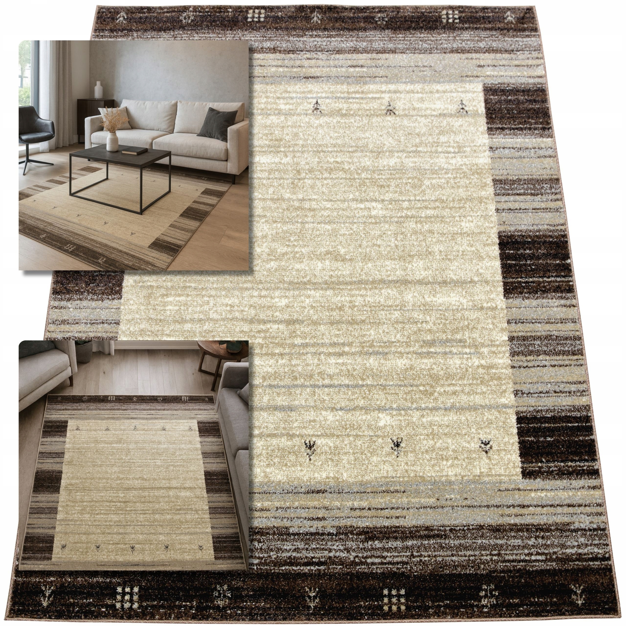 Koberec 80x150 Adventure Béžový Koberec Do Obývacího Pokoje Loft Moderní Koberec