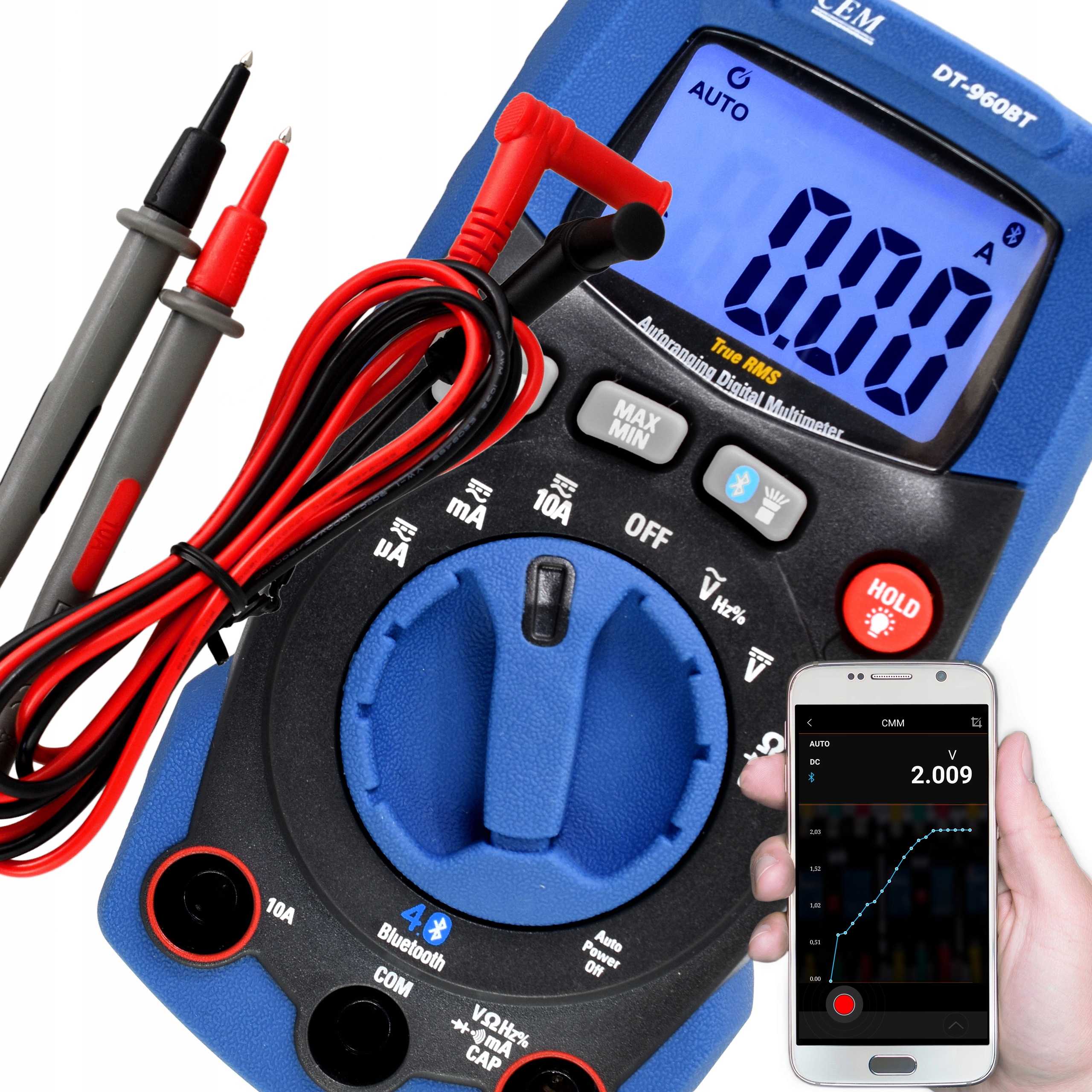 

Multimetr Rejestrator Napięcia Prądu Bluetooth Pro