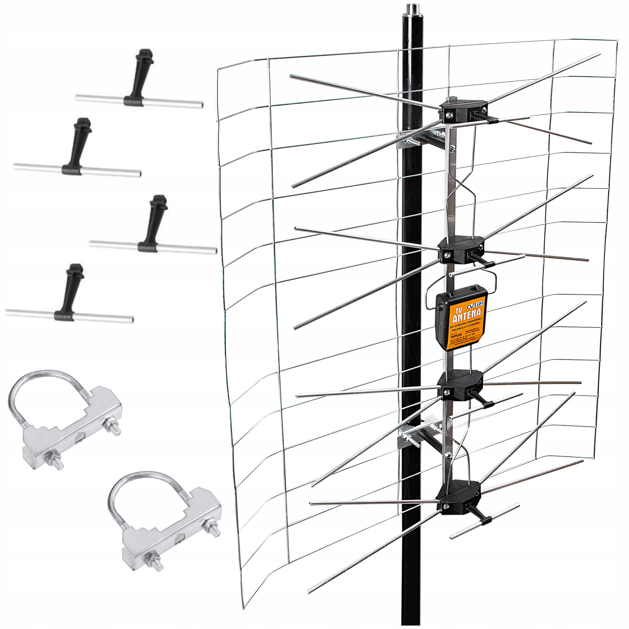 ANTENA ZEWNĘTRZNA SIATKOWA TELEWIZYJNA SZEROKOPASMOWA DVB-T2 TV NAZIEMNA