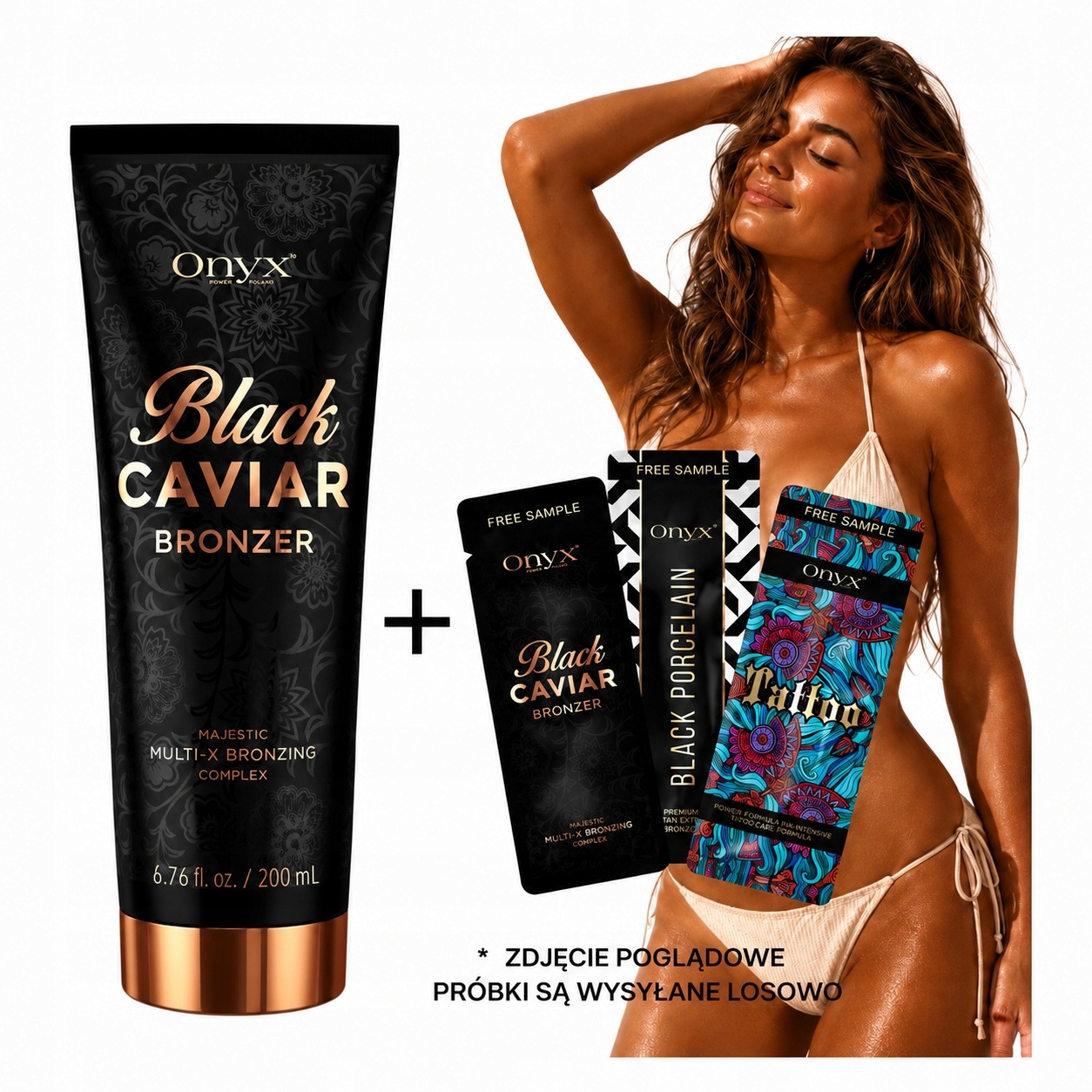 Onyx Black Caviar silný tmavý bronzer pro opalování v soláriu vzorky