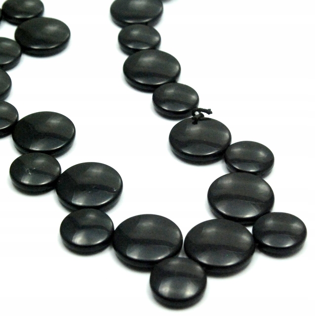 Korale damskie nierozpinane czarne w formie krążków Marka Inna marka