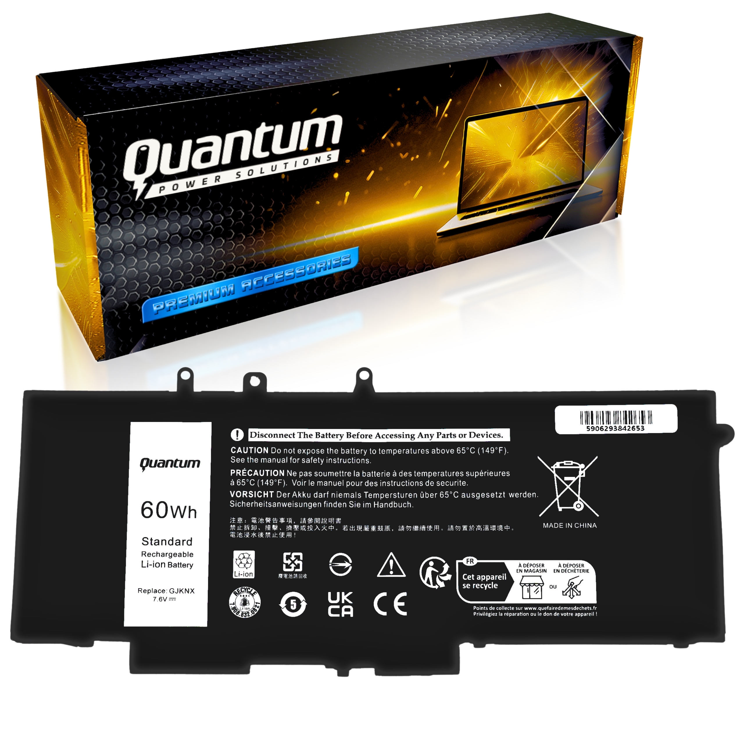 Baterie Gjknx pro Dell Latitude 5280 5480 5490 5580 5590 Precision 3520