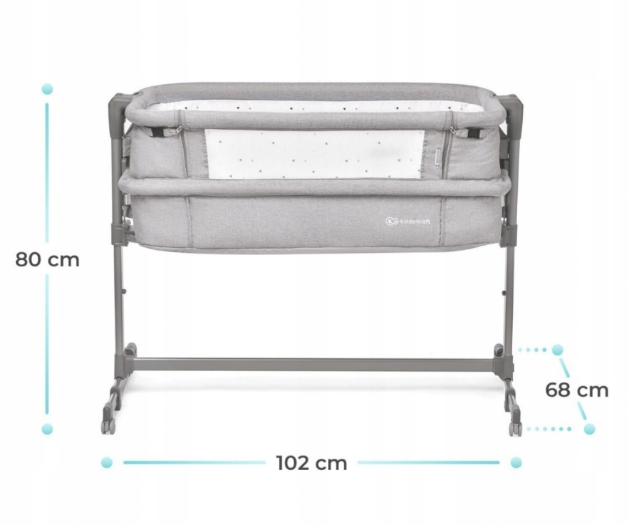 Kinderkraft Neste Up Łóżeczko Dostawne + materac Kolekcja Neste