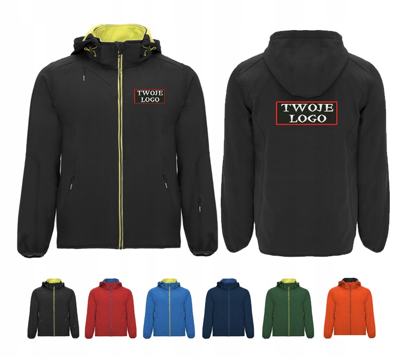 

Softshell z kapturem Haft logo Firma