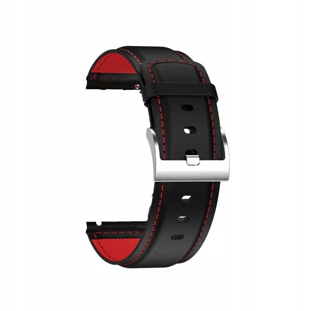 

Pasek Do Zegarka Smartwatch 22mm Czarny Ekoskóra