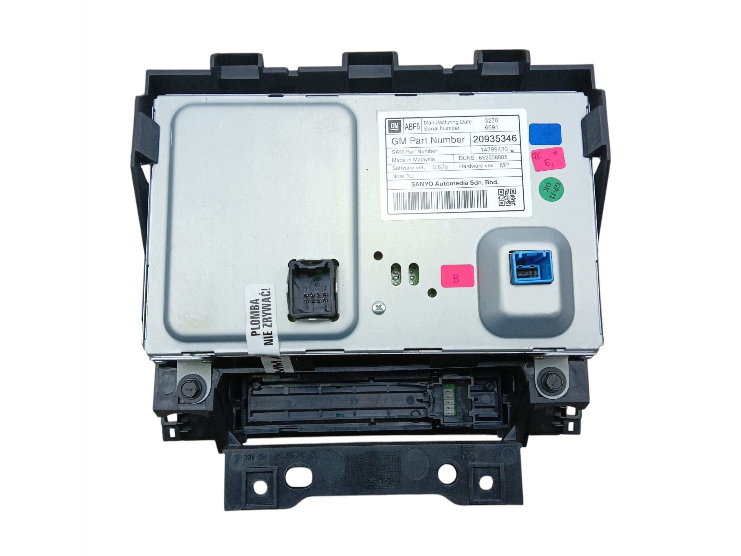 display navigation devices GPS OPEL ASTRA IV J (2009-2012) 20935346 14799430