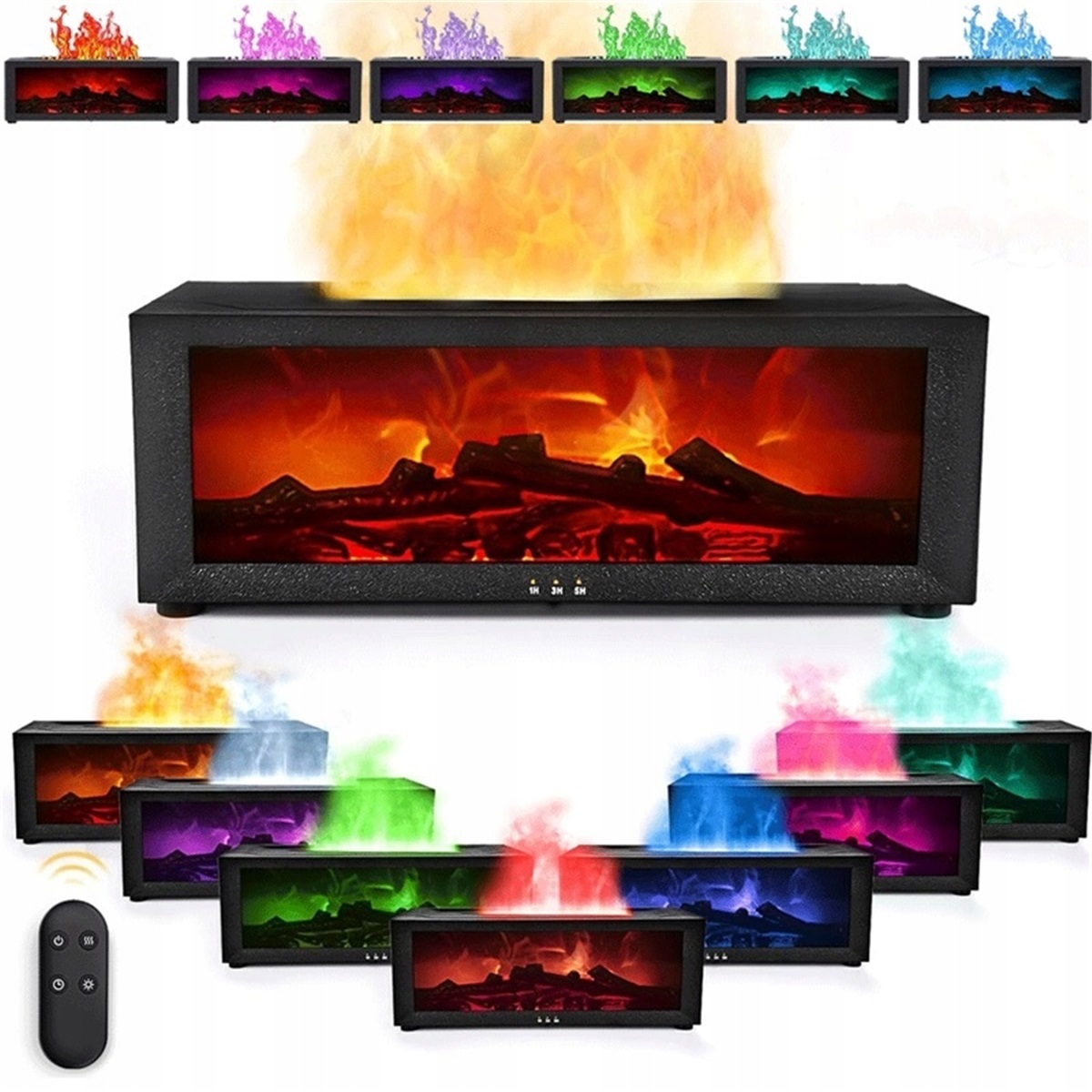 Difuzér pro aromaterapii 150 Ml s režimem plamene a dálkovým ovládáním je ideální pro relaxaci