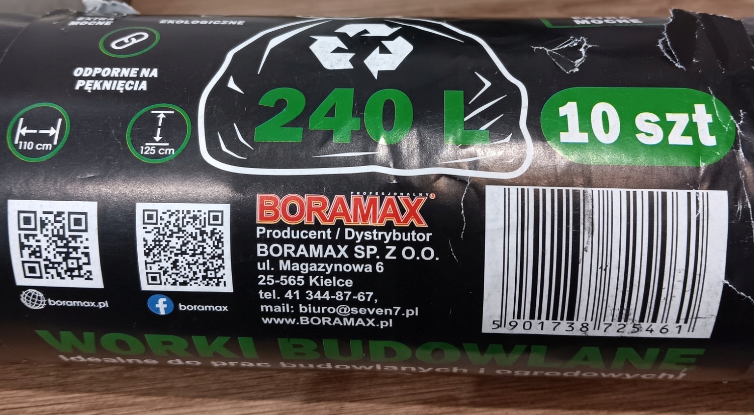 WORKI BUDOWLANE 240L 10 SZT. [BORAMAX]