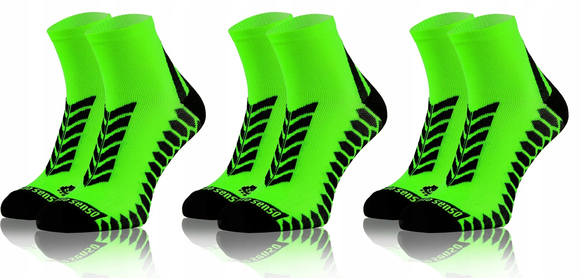 Sesto Senso 3-PAK Skarpety Sportowe Uniwersalne Zielone 43-46