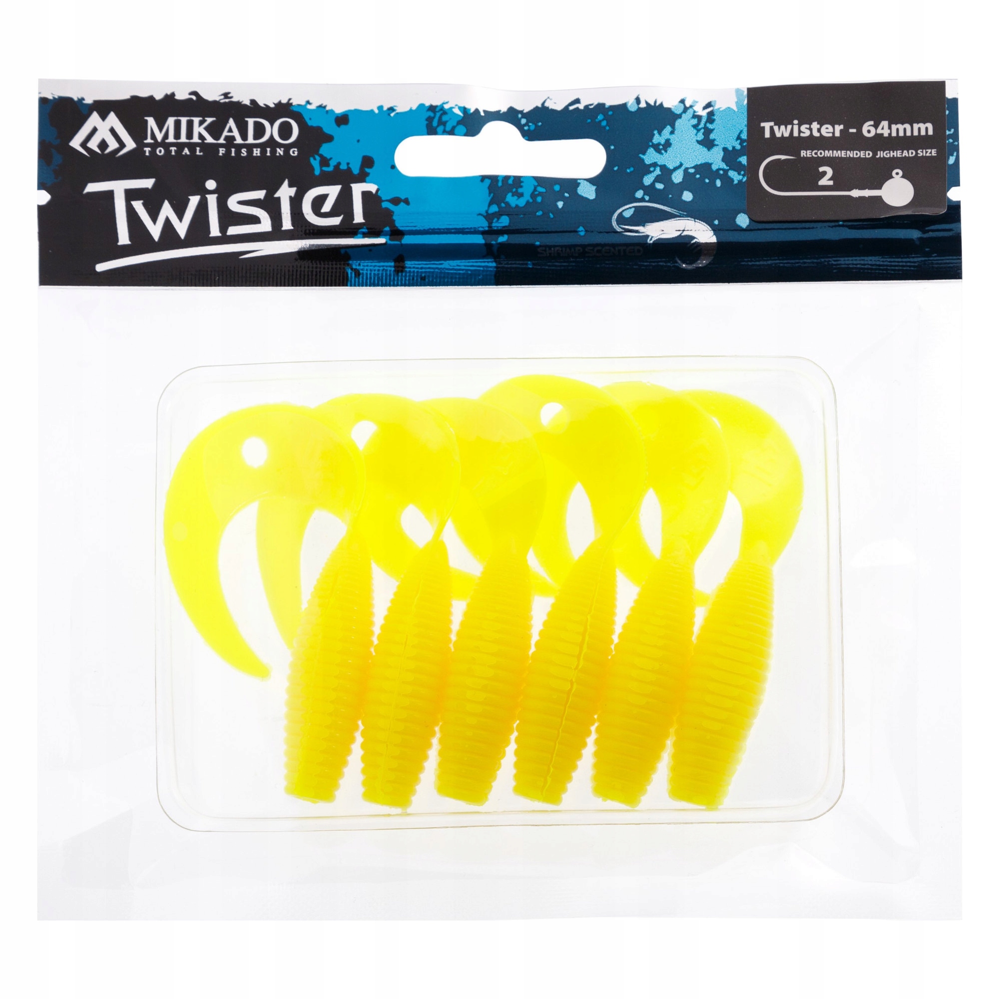 Przynęta Mikado Twister 64mm Lemon 6szt