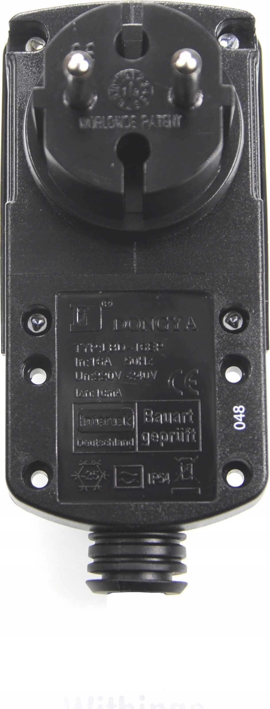 Wtyczka z wyłącznikiem różnicowoprądowym 230V 16A Typ gniazda Gniazdo