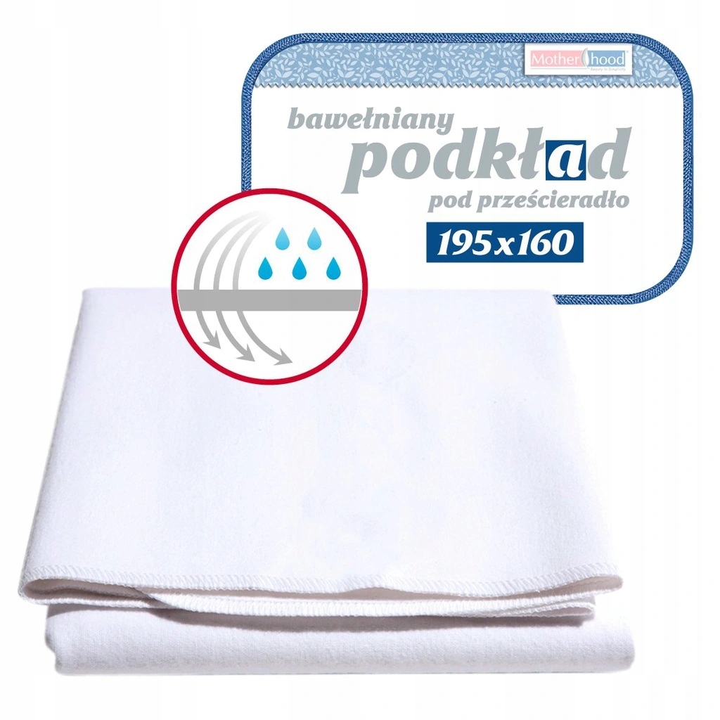 

Nieprzemakalny podkład bawełniany195x160MOTHERHOOD