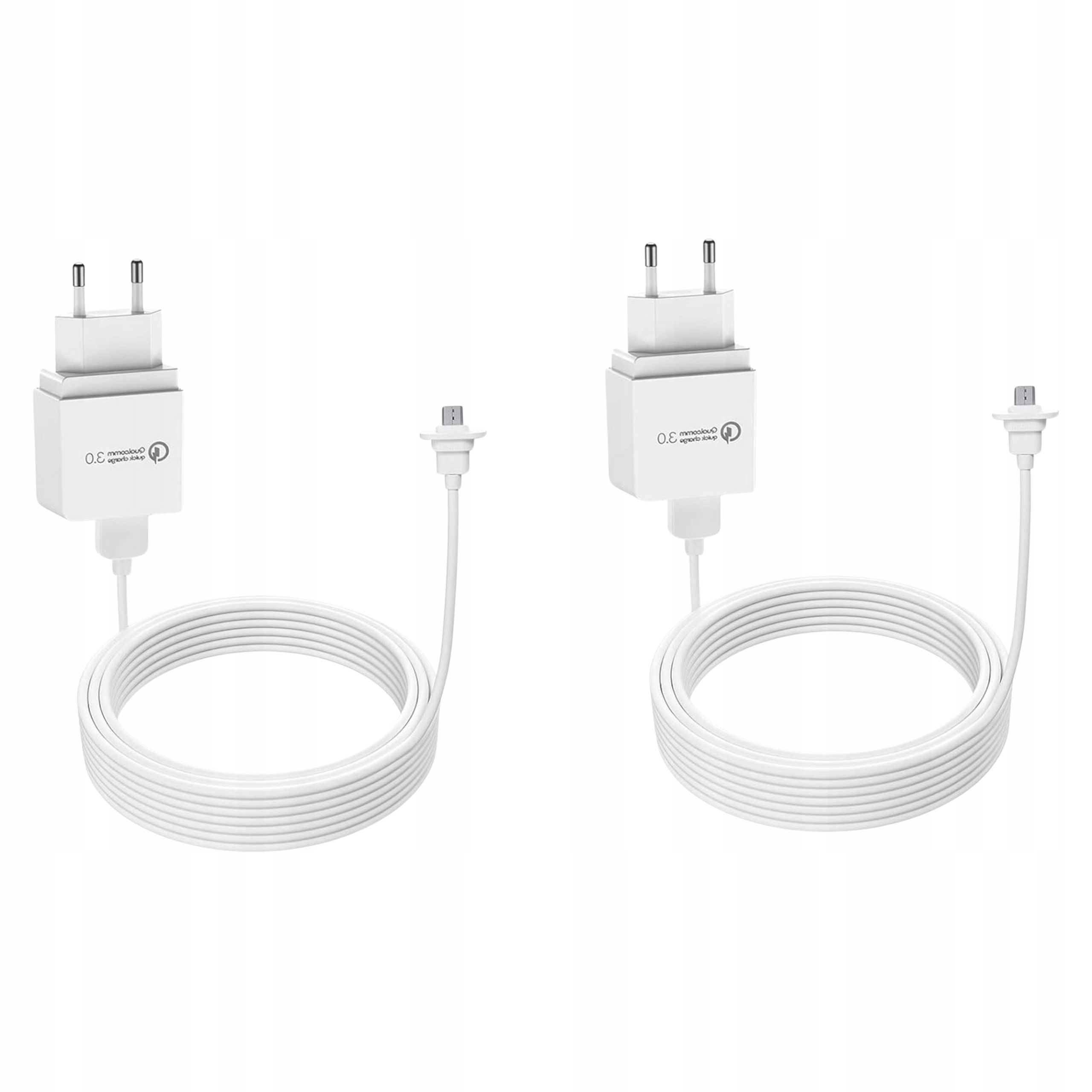 Napájecí adaptér pro síťové kamery magnetický kabel 9 m Qc 3.0 sada 2ks bílá