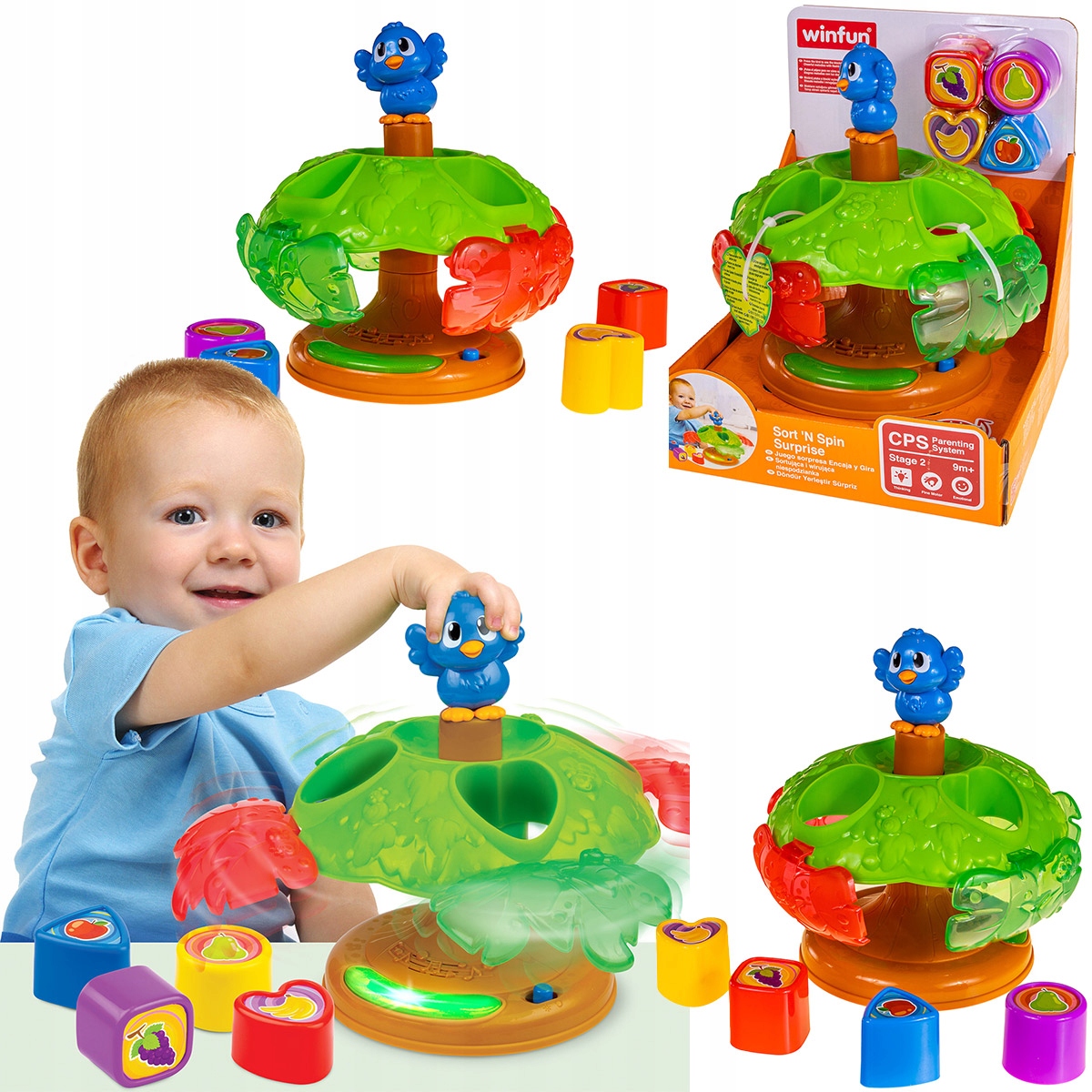 

Bączek Sorter Muzyczny Drzewko Nauka Kształtów 9M+
