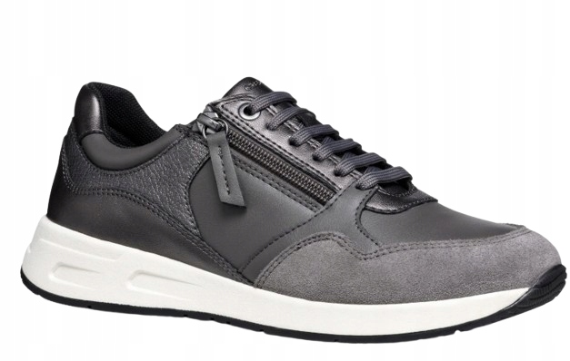 Geox Dámské Sportovní Boty S Nízkou Šedou Kůží 39 T7E