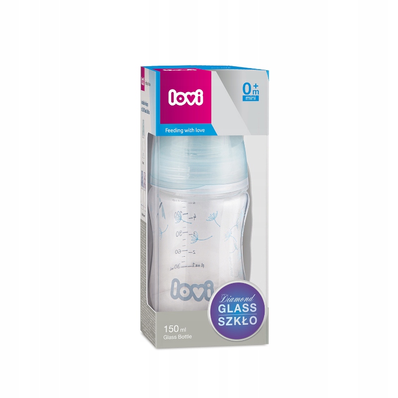 LOVI BUTELKA SZKLANA DIAMOND GLASS 150ml 0m+ Kod producenta 74/105