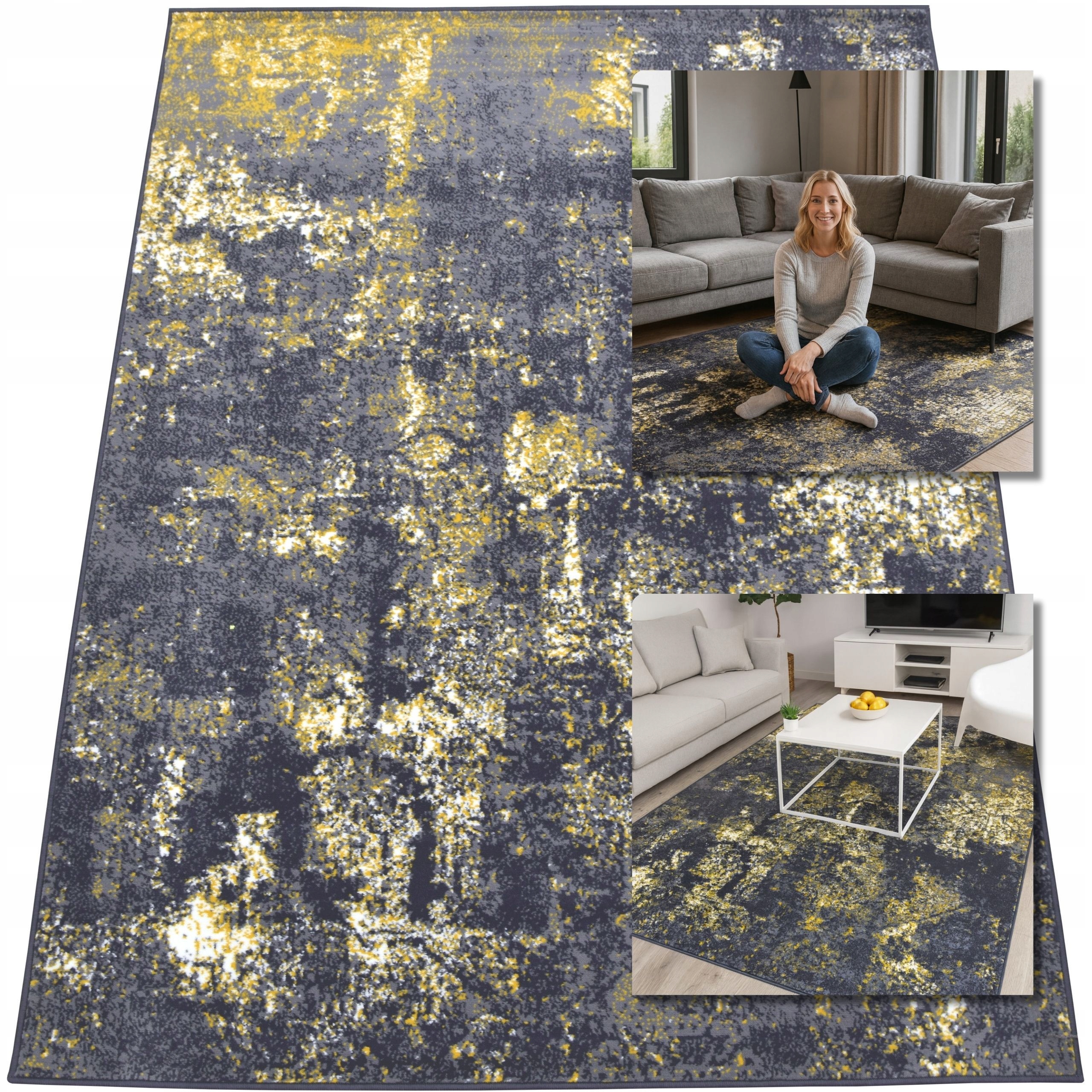 Koberec Moderní Koberec Šedý Bílý Venezia Koberce Do Obývacího Pokoje 80x150