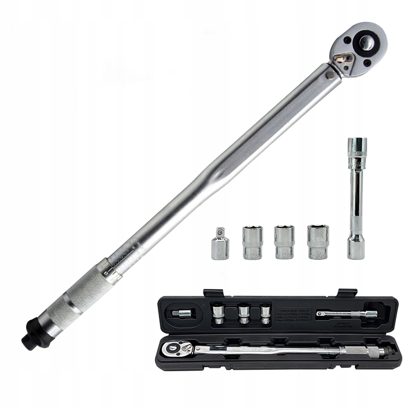 Klucz dynamometryczny 1/2" 28-210 Nm Do Kół Z Blokadą W Walizce Waxtron