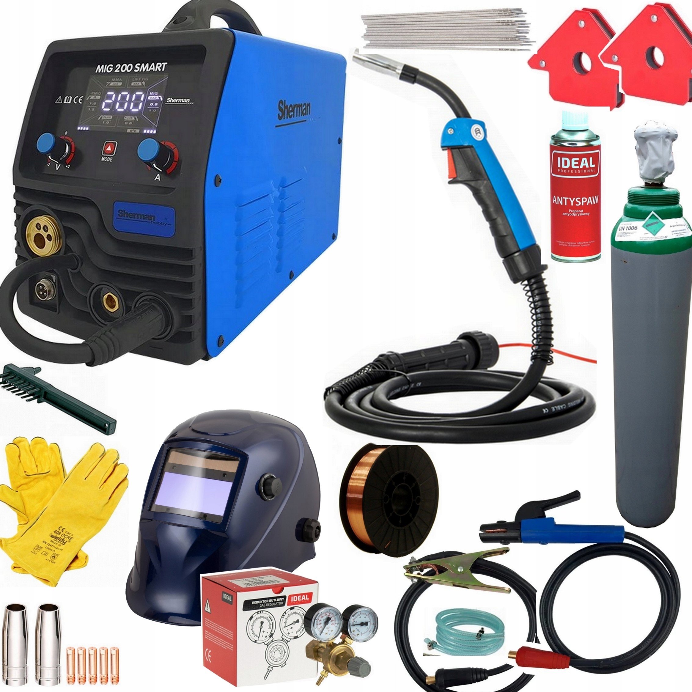 Spawarka półautomat Migomat Sherman Smart 200 synergia Zestaw
