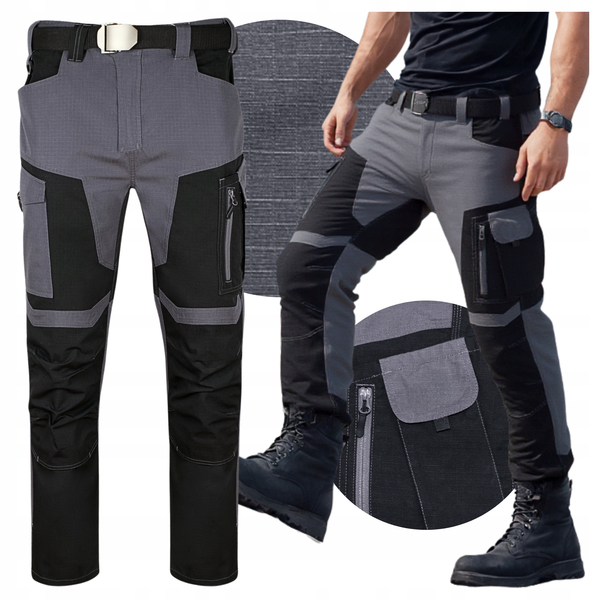 Pánské pracovní kalhoty ochranné bojovky Bozp Prodyšné Ripstop Silné vel. 60