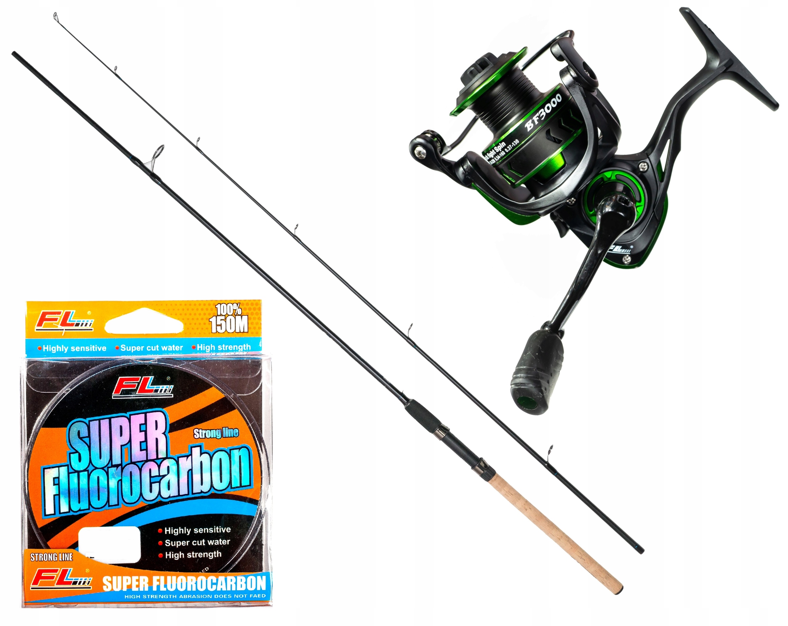 Wędka Spinningowa Mikado na Szczupaka Okonia Kołowrotek żyłka