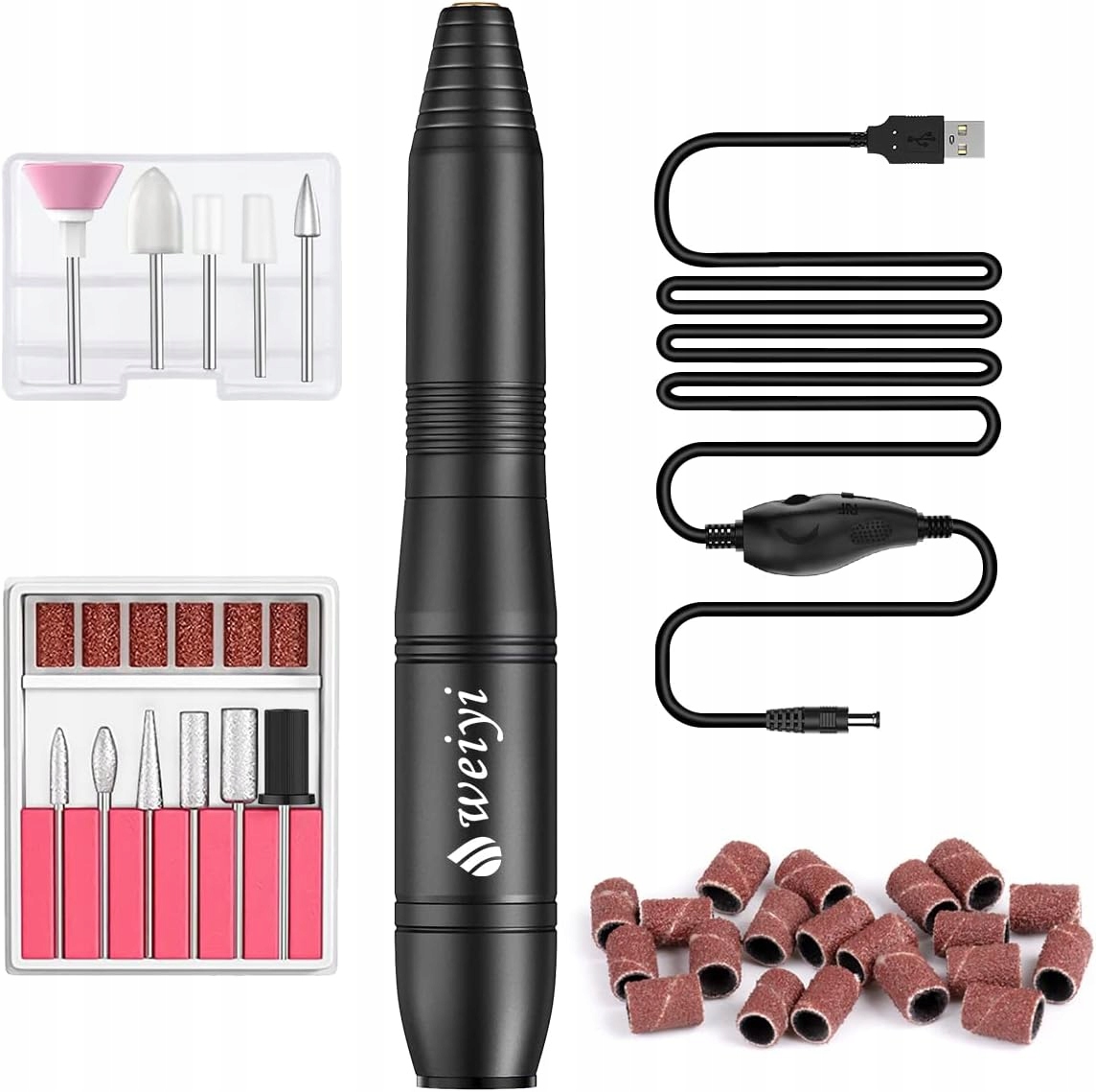 Wiertarka do paznokci, elektryczny pilnik do paznokci WEIYI - USB