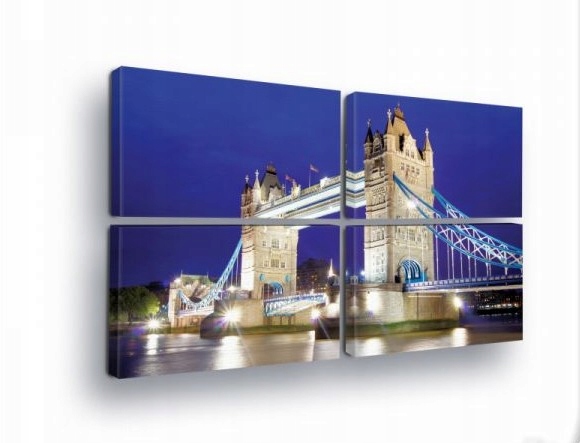 Obraz 120x80 Most Tower Bridge Londýn noc Temža architektúra krajina