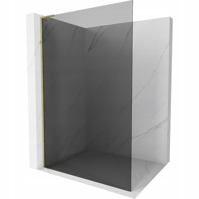Mexen Kioto L Walk-in 90x200cm, zlatý/grafitový