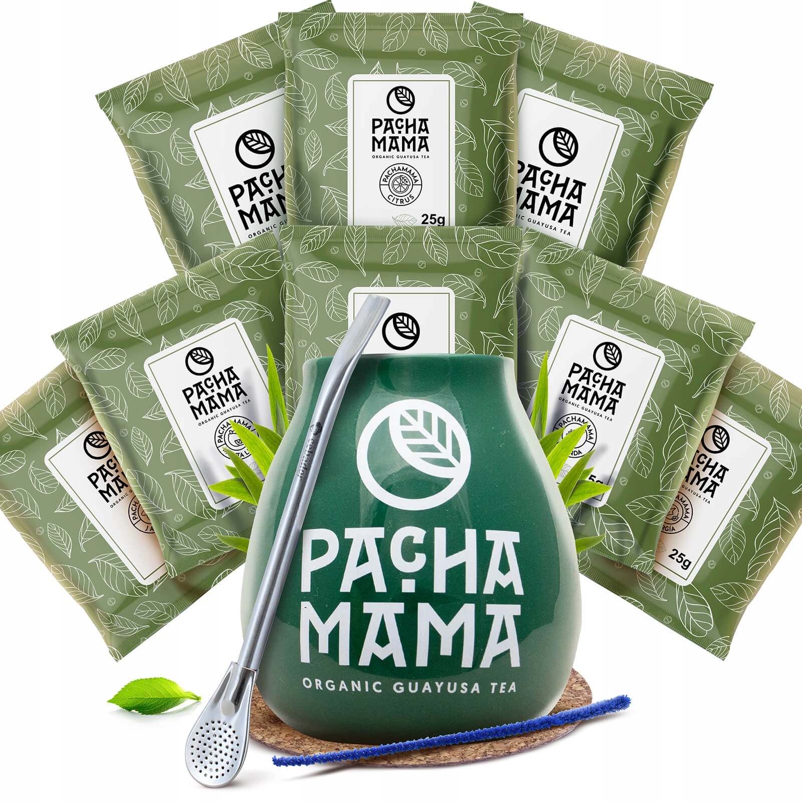 Zestaw Guayusa Pachamama 8x25g tykwa i bombilla