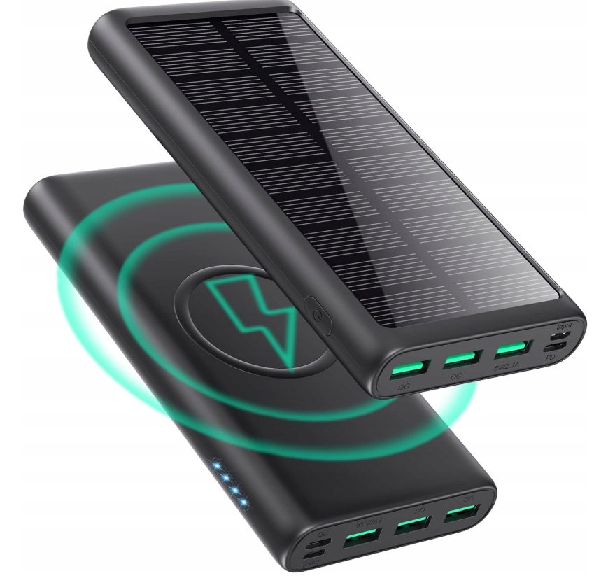 Solární Power Banka 30800 mAh HX200Q4 3x Usb micro Typ C