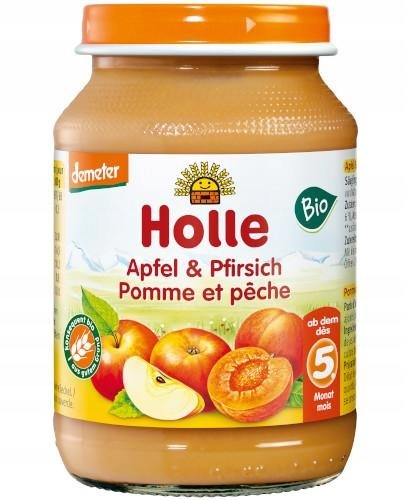 Holle Deser Bio jabłko i brzoskwinia po 5 msc 190g