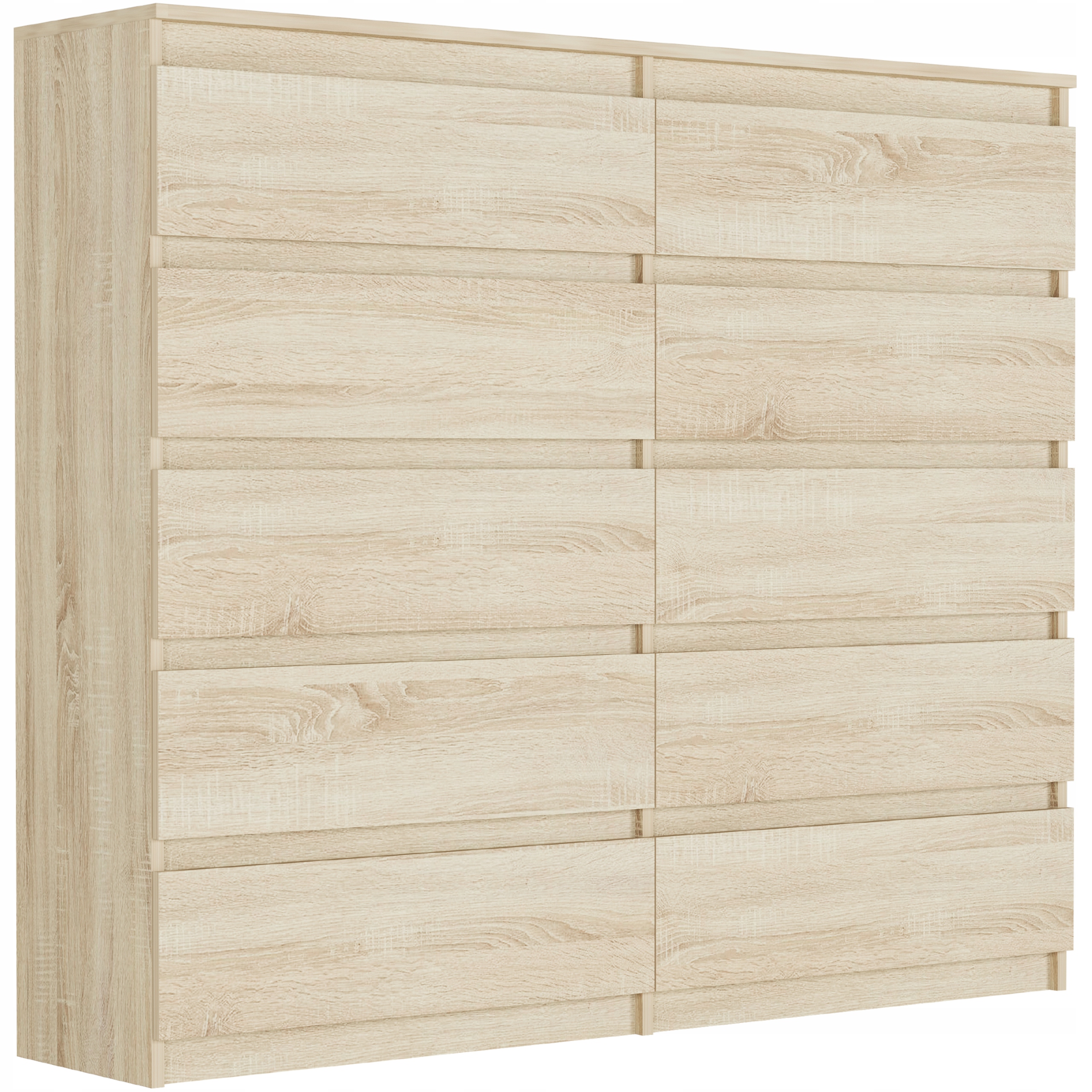 Moderní Komoda 140 CM Skříňka 10 Zásuvek R-140-S10 Sonoma