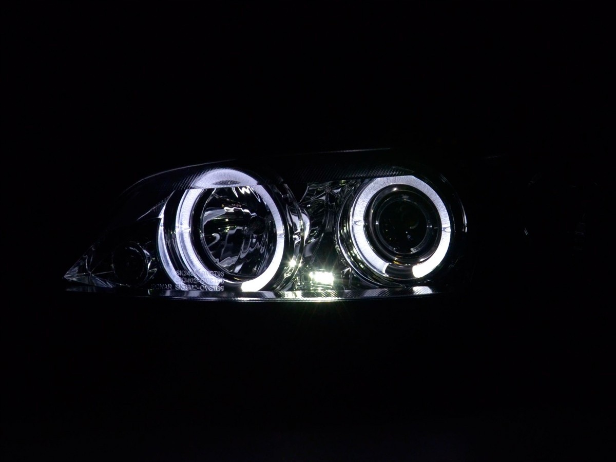Lampy przód Opel Vectra B Bj: 99-02 Chrom Producent części FK Automotive