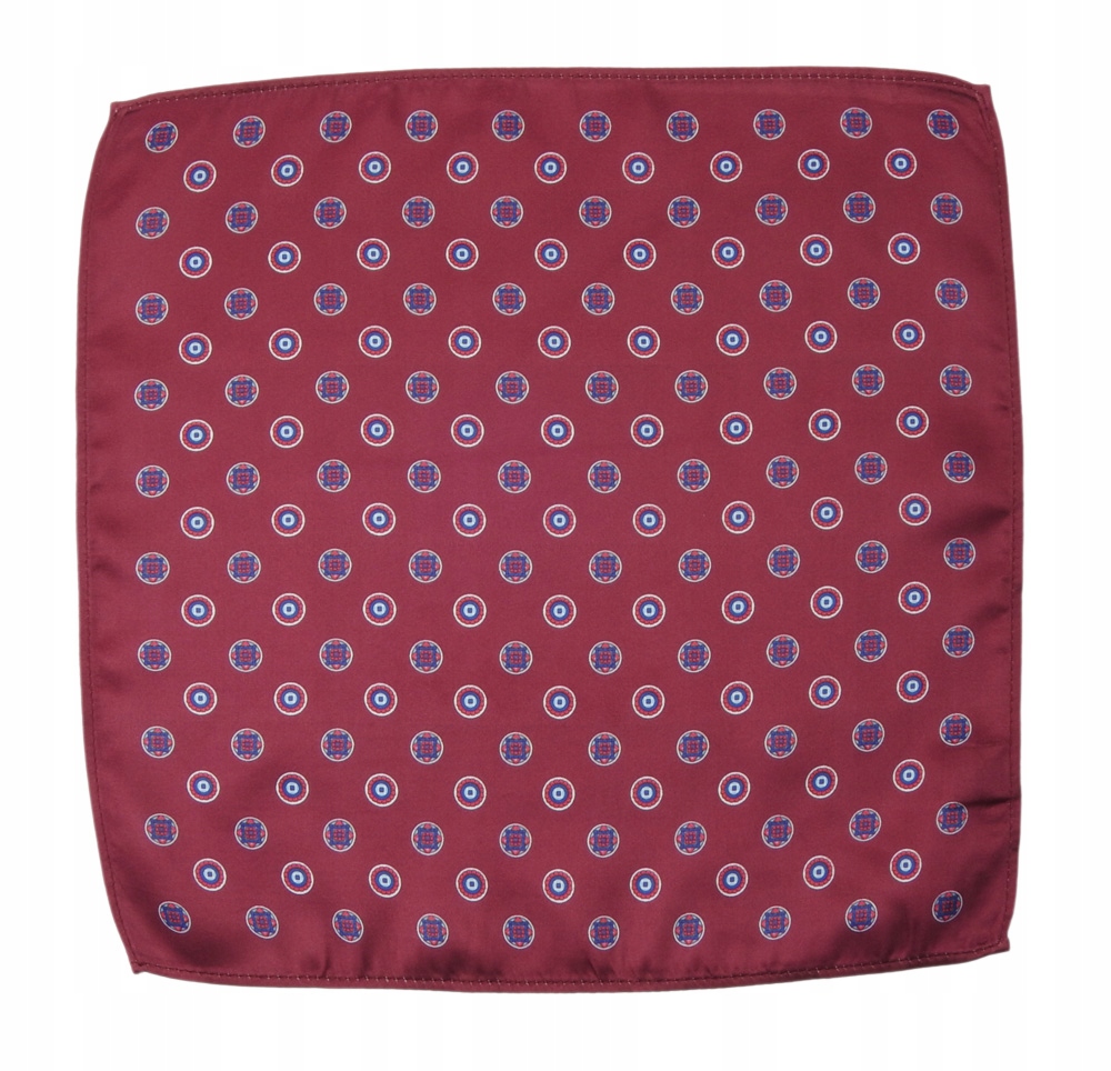 Bordowa Poszetka Wzór Geometryczny Marka inna