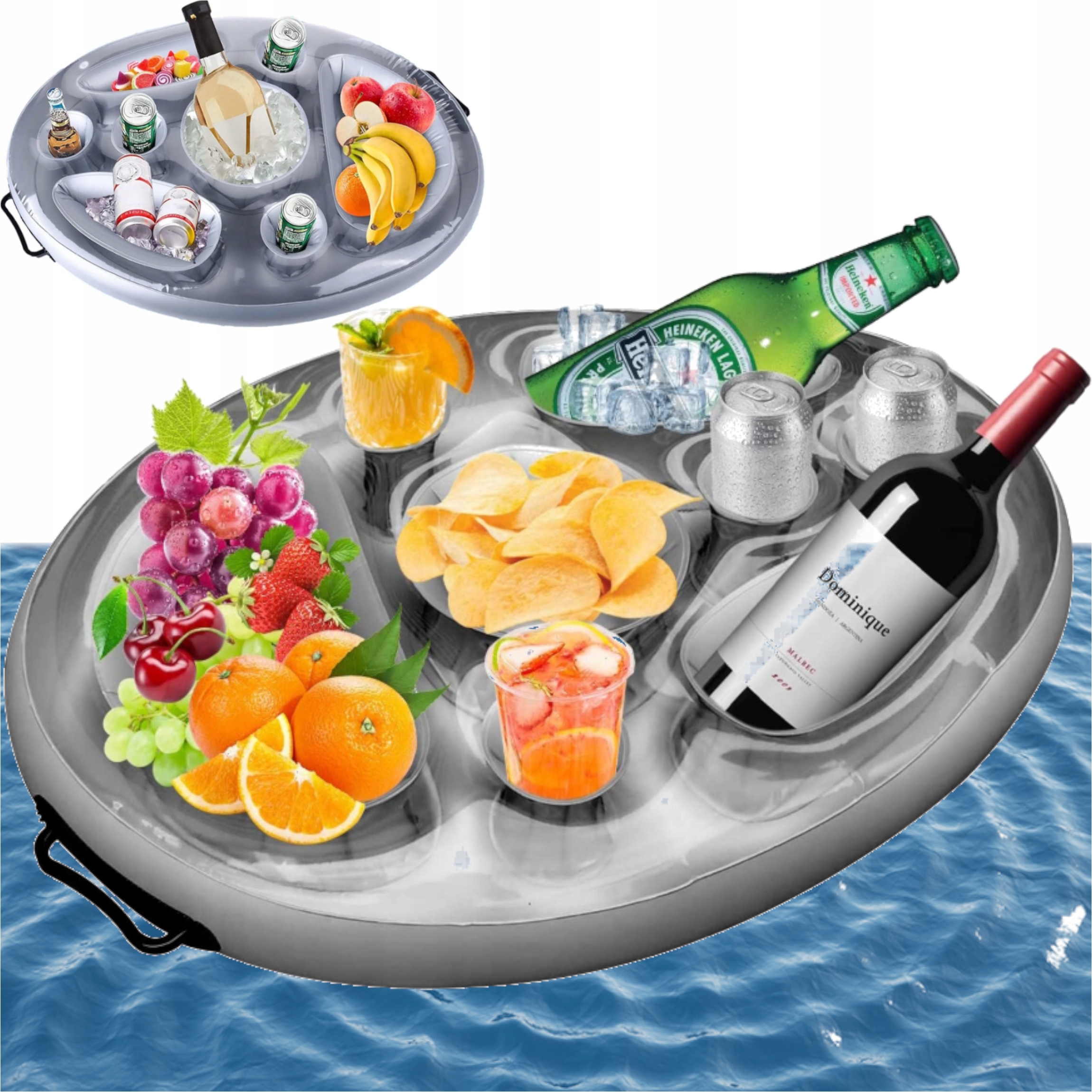 Nafukovací Stolek Do Bazénu Jacuzzi Vodní Bar Ponton Na Nápoje XXL