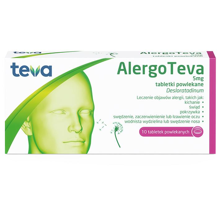 Аллерготева 5 мг дезлоратадина для аллергии 10x