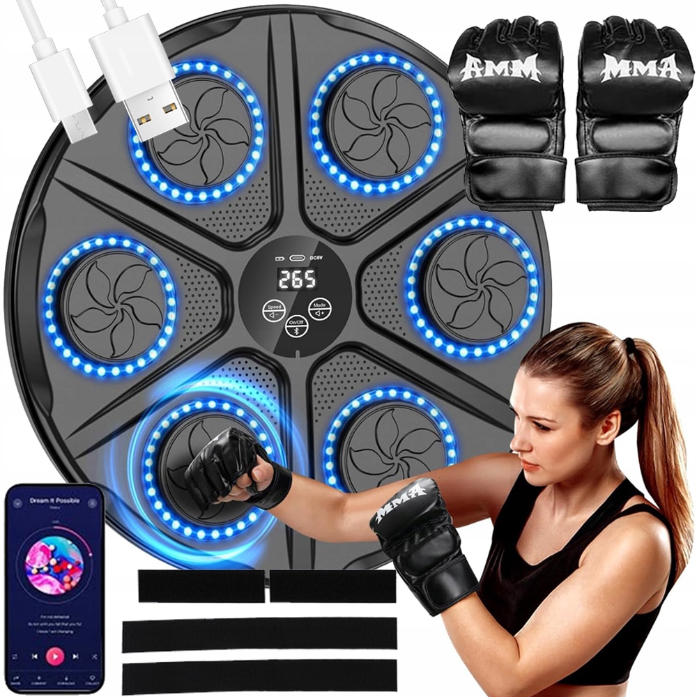 Music Boxing Machine Boxovací Stěna Hudební Štít Bluetooth Pro Cvičení