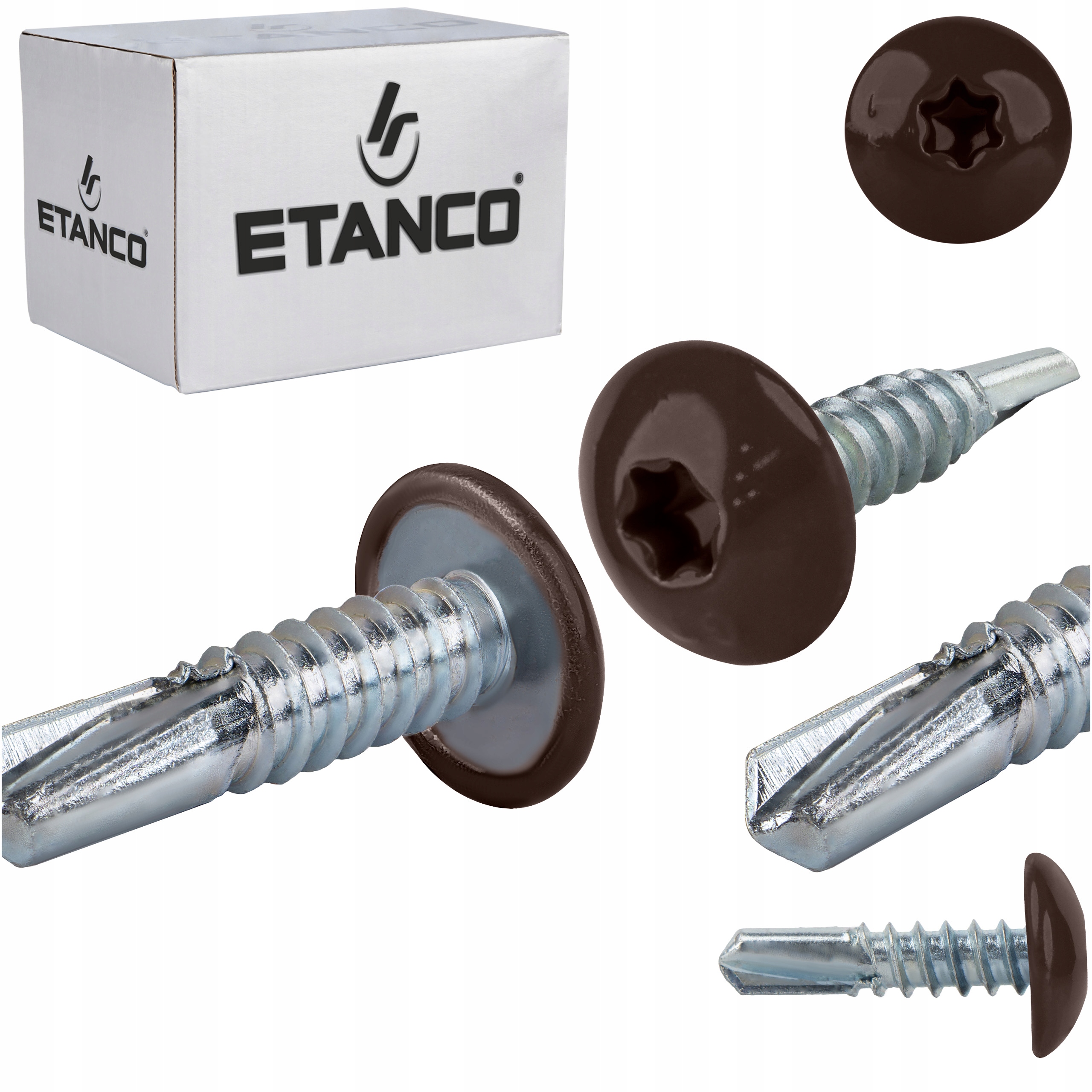 Skrutky do kovu Torx 5 mm 5,5 x 19 mm Ral 8017 500 ks Etanco GT5 Ph